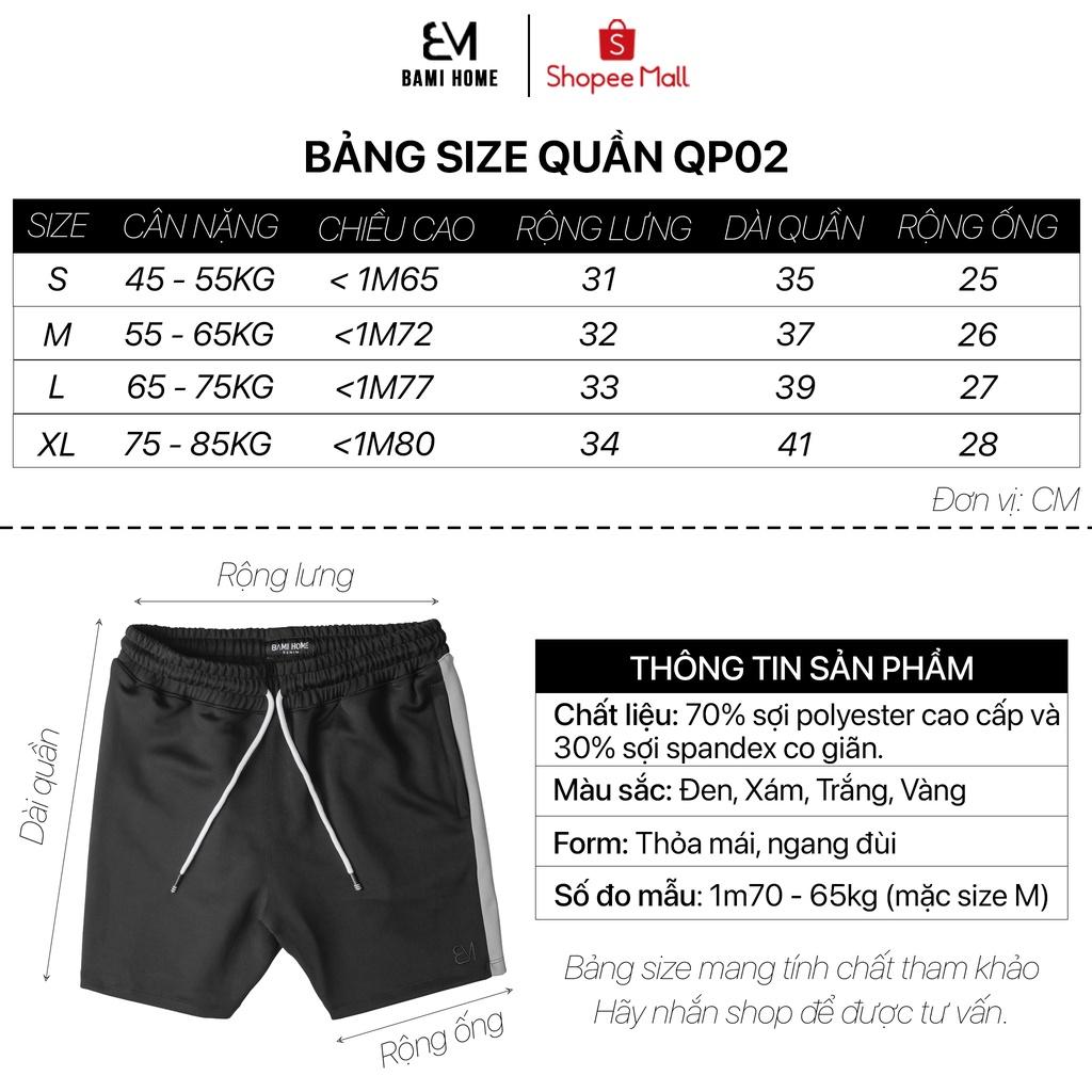 Quần đùi thể thao nam cao cấp BAMIHOME chất thun poly co giãn thoải mái TT-01