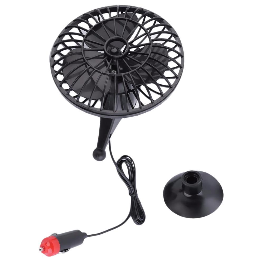 Premium Car Auto Fan 4 Inch 12V Electric Cooling Fan Swing to and Fro Black