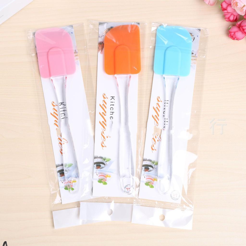 Chổi Silicone/Spatula Cán Nhựa Trong Suốt