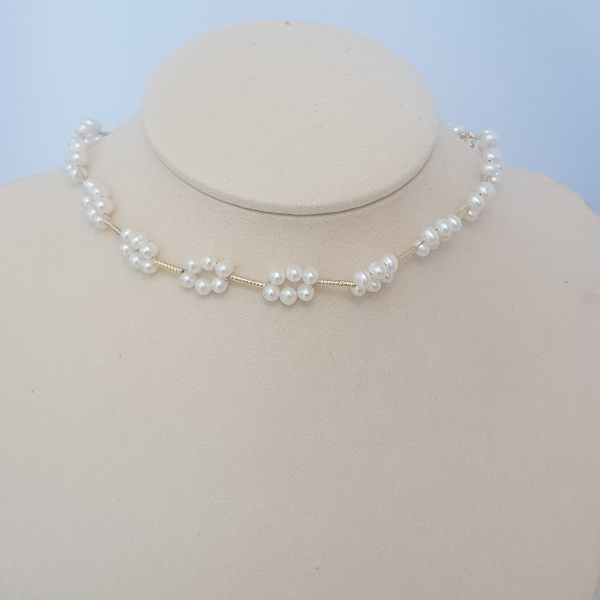 Chuỗi Vòng Cổ Ngọc Trai Tự Nhiên Cao Cấp - Chuỗi Kết Chùm Hoa - Trang Sức Cô Tấm - SEVENLOVE PERL - COTAM1405 + Tặng kèm bông tai nụ bạc 8ly