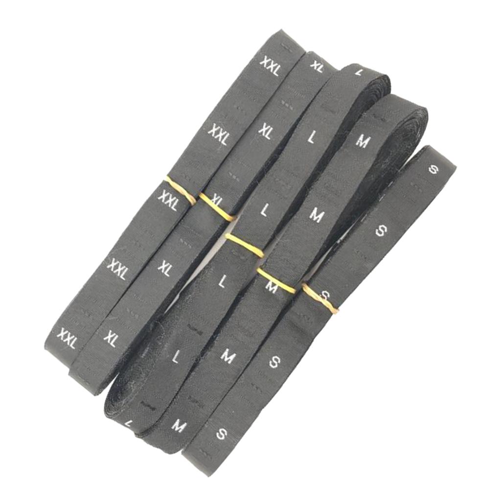 5 Cuộn 2500 Miếng Vải Quần Áo Kích Thước Nhãn Thẻ Có Thể Giặt, S M L XL XXL
