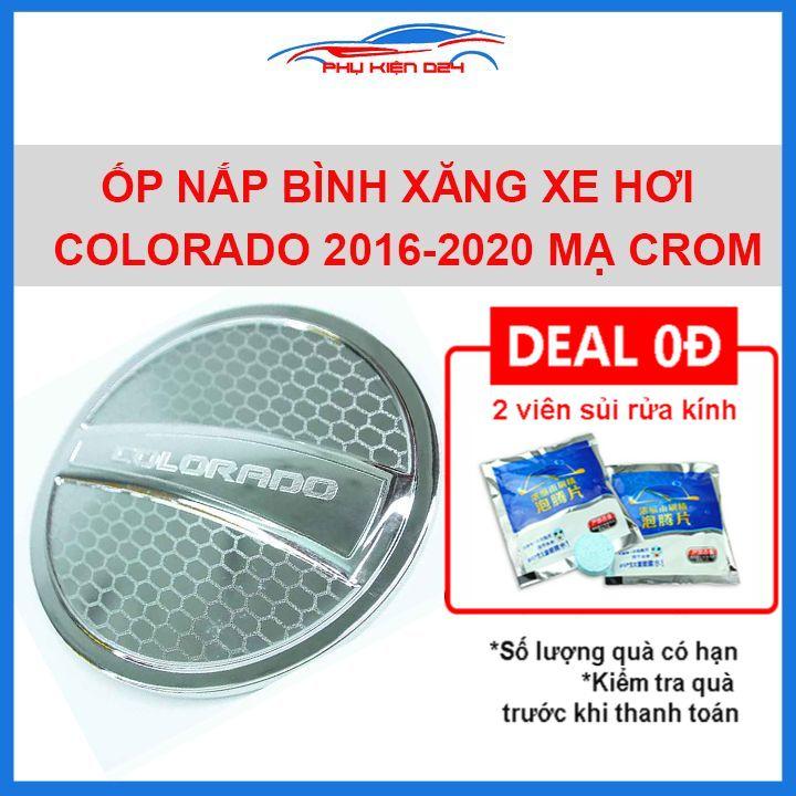 Ốp nắp xăng bình Colorado 2016-2017-2018-2019-2020 mạ crom chống trầy trang trí ô tô