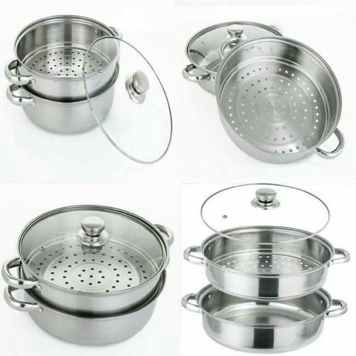 Nồi Hấp Inox 2 Tầng Hotpot 28cm