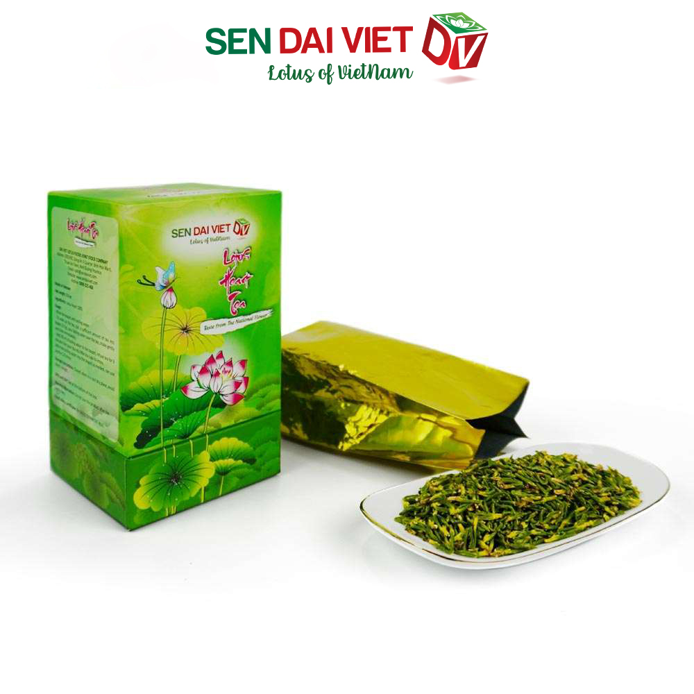 Trà Tim Sen Thượng Hạng- 100% Tim Sen, Giấc Ngủ Ngon, Sức Khỏe Tốt, ĐV- Sen Đại Việt- Hộp 100g