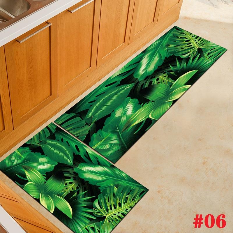 Thảm Chùi Chân Chống Trượt Họa Tiết Lá Cây Trang Nhã