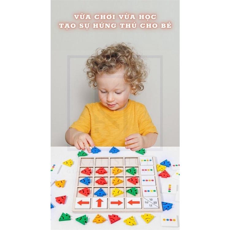 Đồ chơi lắp ráp mũi tên bằng gỗ Montessori - Đồ chơi gỗ giáo dục thông minh