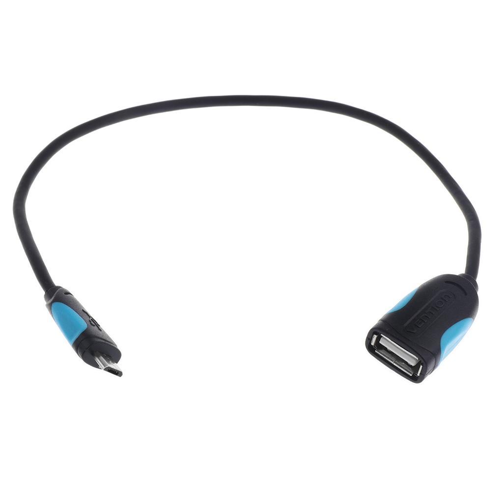 Micro USB Male to USB Female Converter OTG Adapter Cable Cord 25cm