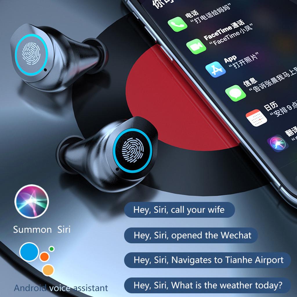 Cặp Tai Nghe Bluetooth 5.0 Không Dây Chống Nước Có Chức Năng Điều Khiển Cảm Ứng Tiện Dụng