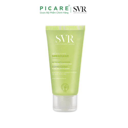 Sữa Rửa Mặt Không Chứa Xà Phòng Dành Cho Da Nhờn Mụn SVR Sebiaclear Gel Moussant 55ml