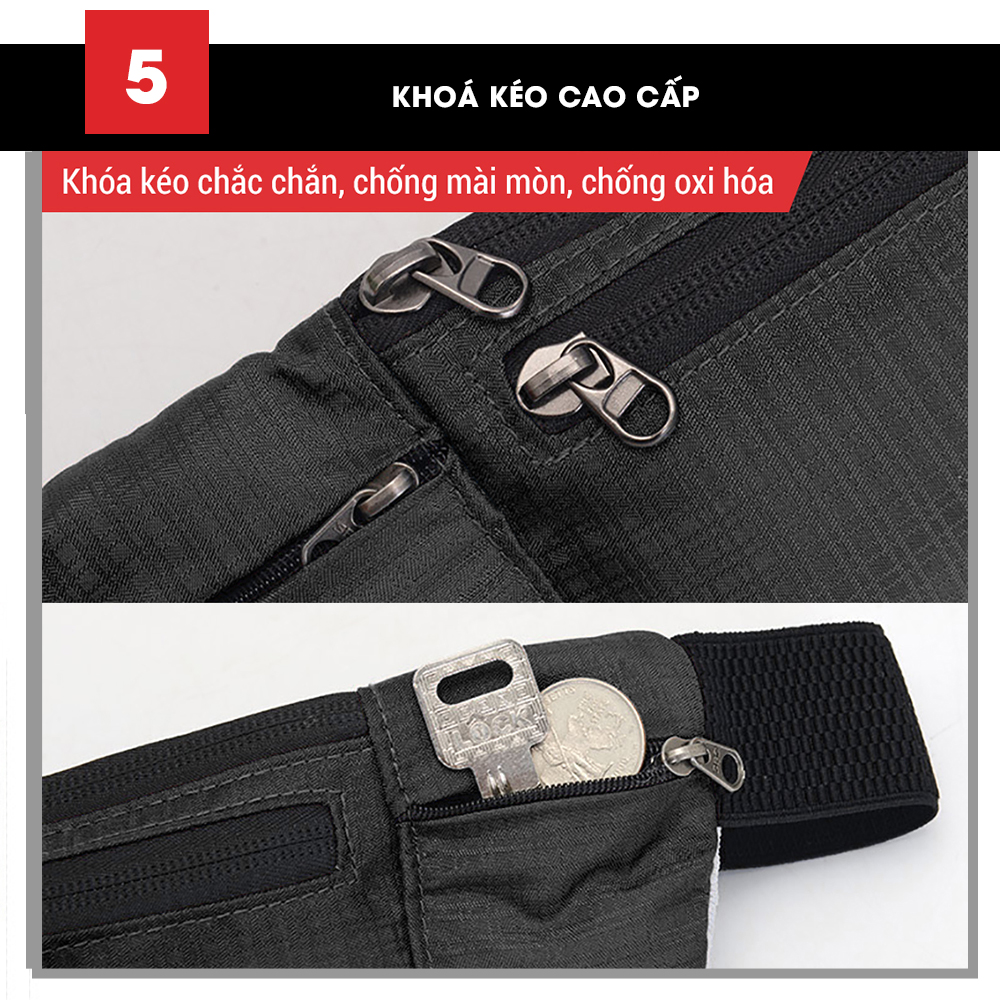 Đai đeo chạy bộ GoodFit, túi đeo hông chạy bộ chống nước, đai đeo điện thoại chạy bộ GoodFit GF108RB