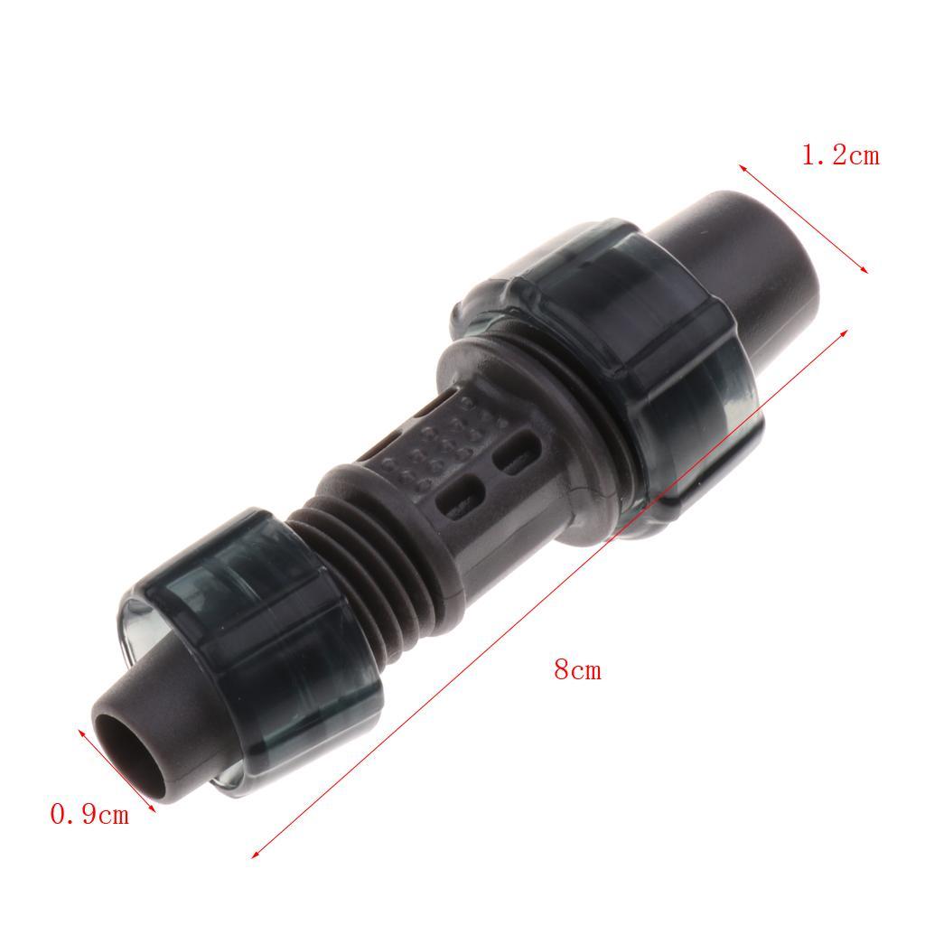 Black Plastic Aquarium  Tank Water Flow Hose Pipe Tube Adapter Black