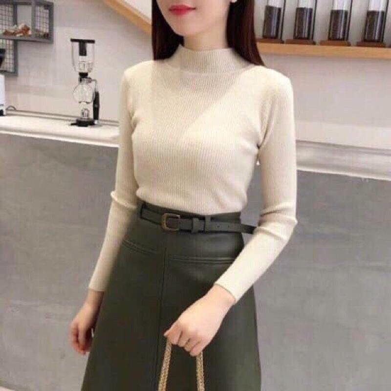 _ áo len gân cổ 3p chất lượng cao