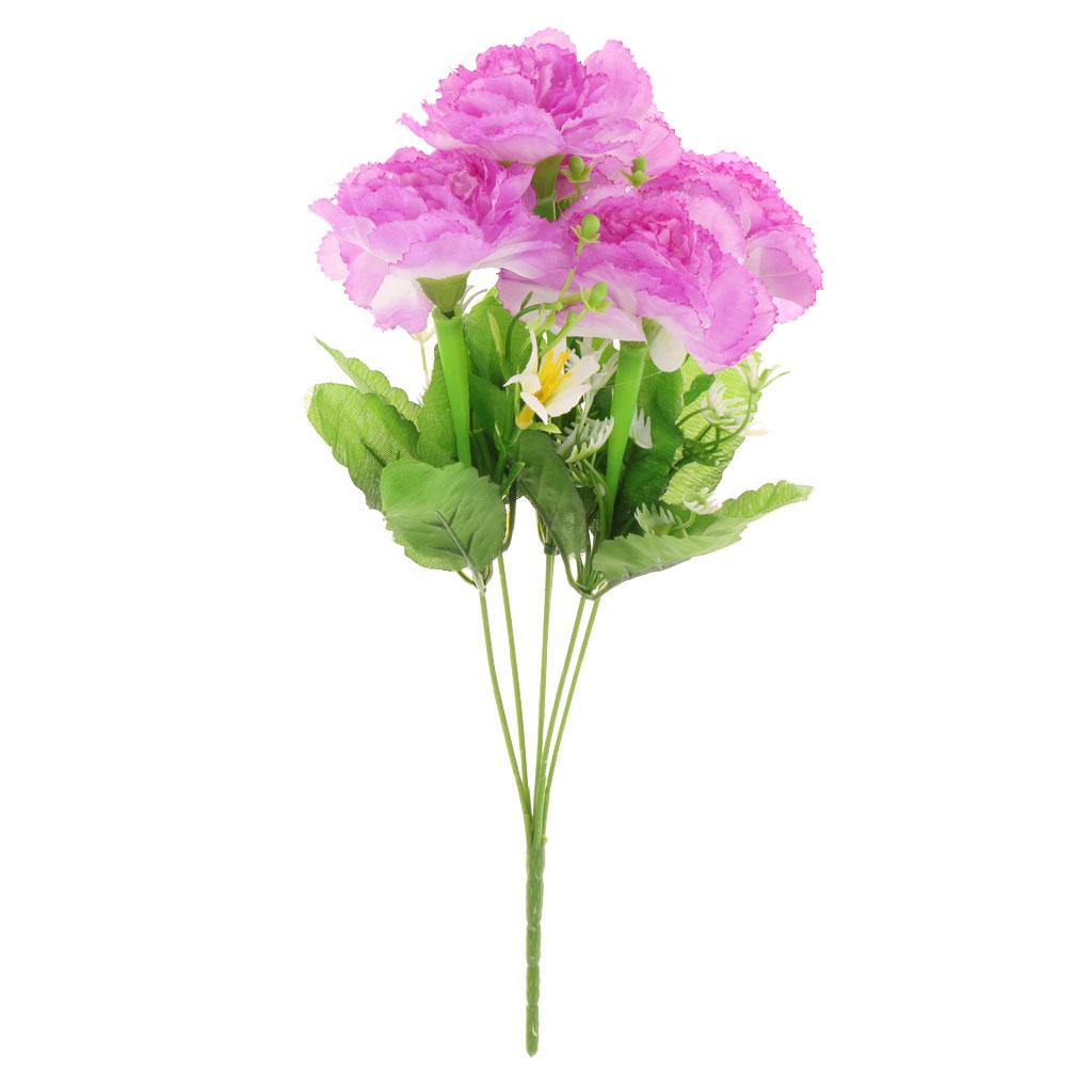 Carnation Bunch Artificial Silk Flower Bouquet Plant Home Decor