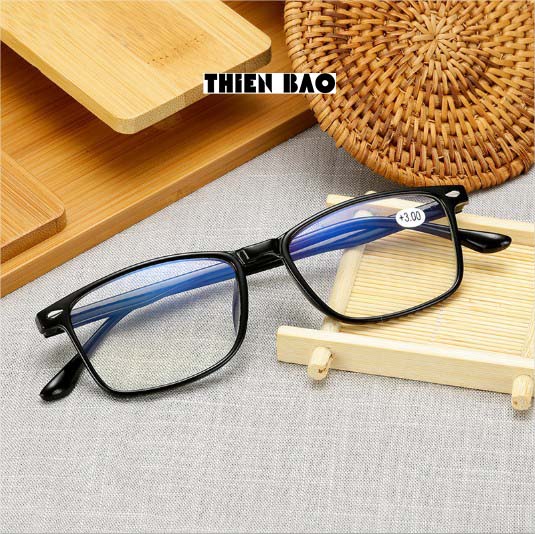 Kính lão thị, viễn thị, kính đọc sách phản quang chống ánh sáng xanh KVM301 NAM NỮ hàng đẹp tròng Nhật bản chuẩn độ