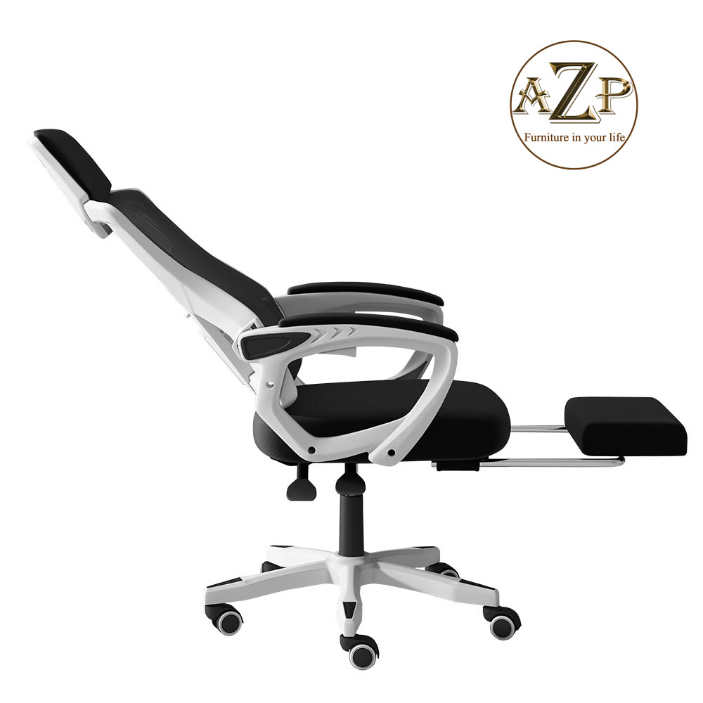 Ghế Trưởng Phòng  Ergonomic AZP-9908-TRẮNG Hỗ Trợ Cột Sống Lưng, Có Ngả Lưng