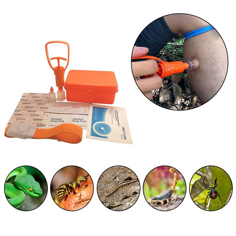 Portable Survival Rescue Emergency Safety Tool Venom Extractor First Aid Kit Wild Vipers Bees Biting Venom Vacuum Extractor Pump