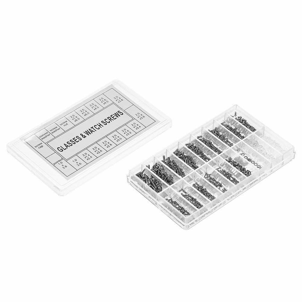 Glasses Repairing Screws Sunglasses Repairing Small Screws Kit Stainless Steel Tool Set About 1000PCS