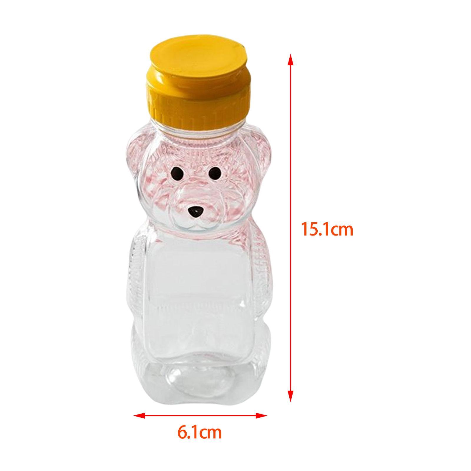 Bear Shape Drinking Bottle Honey Jar with Lid Storing Wedding Decor Oil