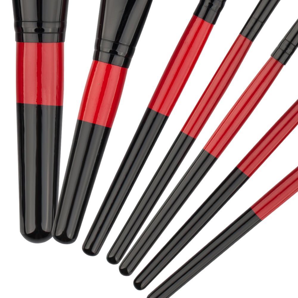 7pcs Set Essential Make Up Brushes Foundation Blusher Eye Lip Applicators