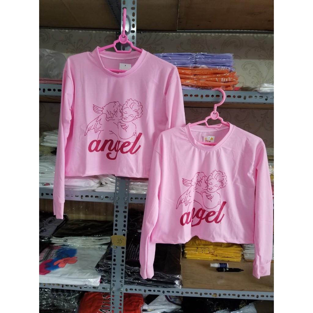 Áo croptop angel dài tay mẫu mới cực xinh (kèm ảnh thật)