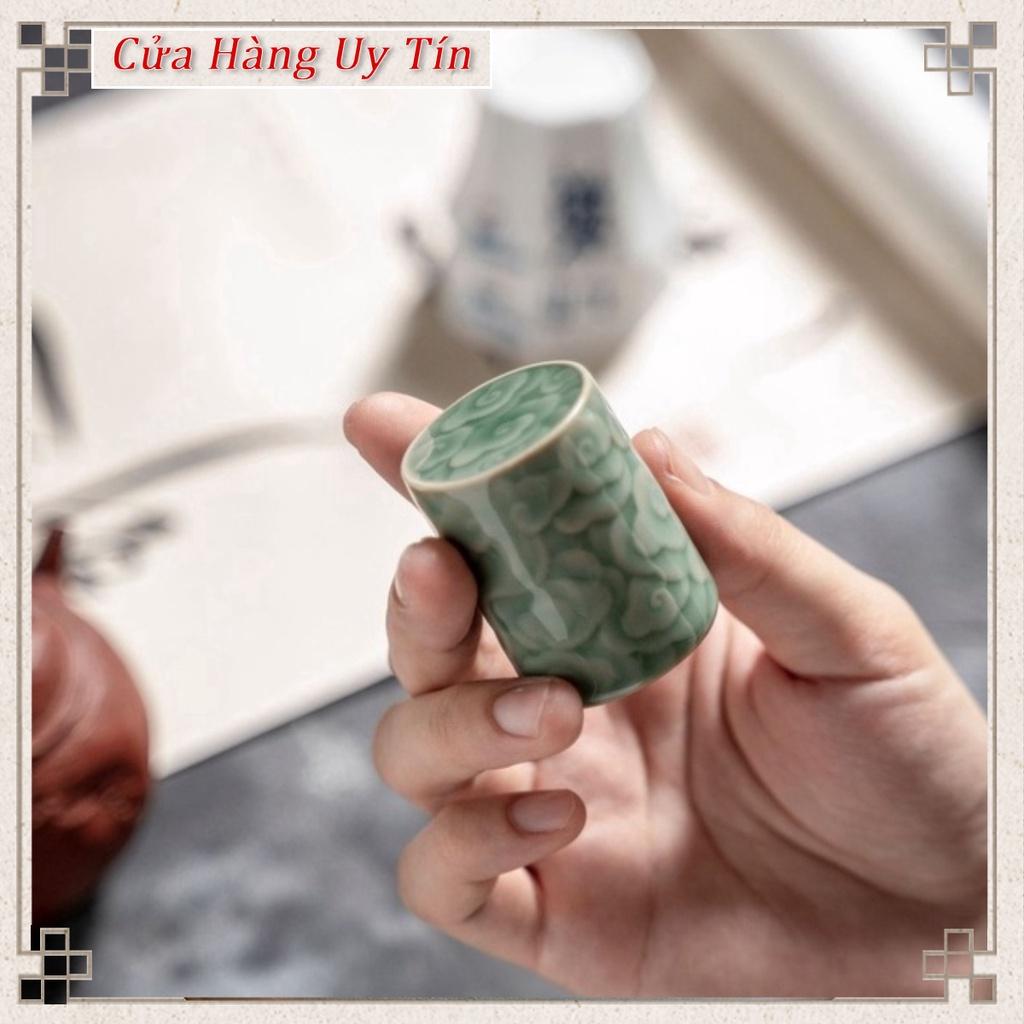 Gác nắp ấm bằng sứ men ngọc