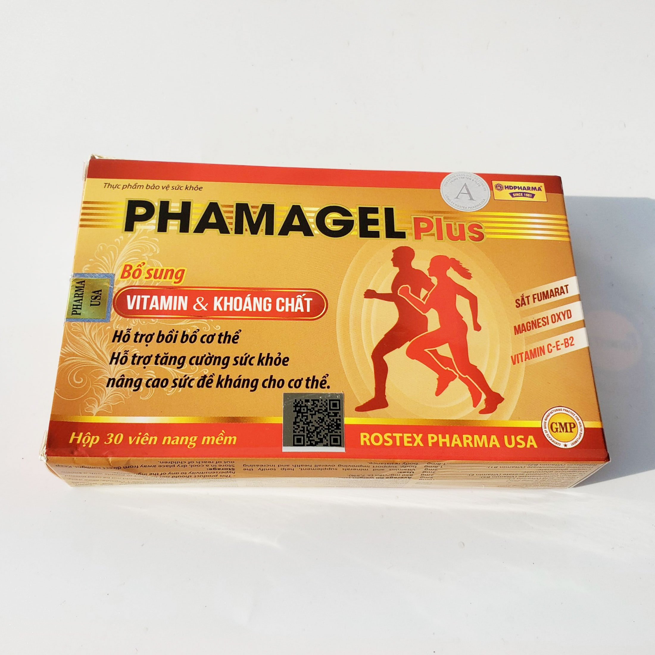 Vitamin tổng hợp PHAMAGEL PLUS HDPHARMA bồi bổ cơ thể, tăng cường sức đề kháng Hộp 30 viên