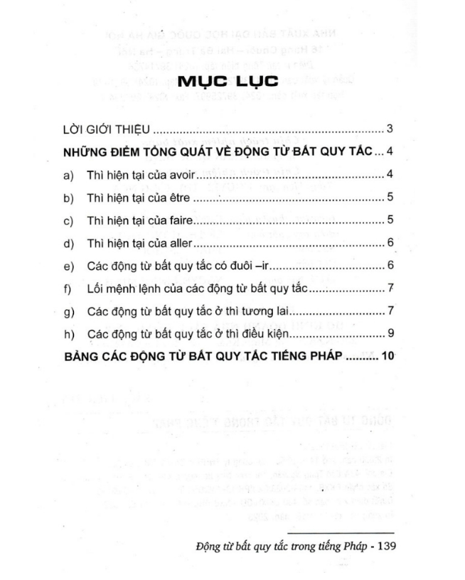 Sách - động từ bất quy tắc trong tiếng pháp - lê minh cẩn