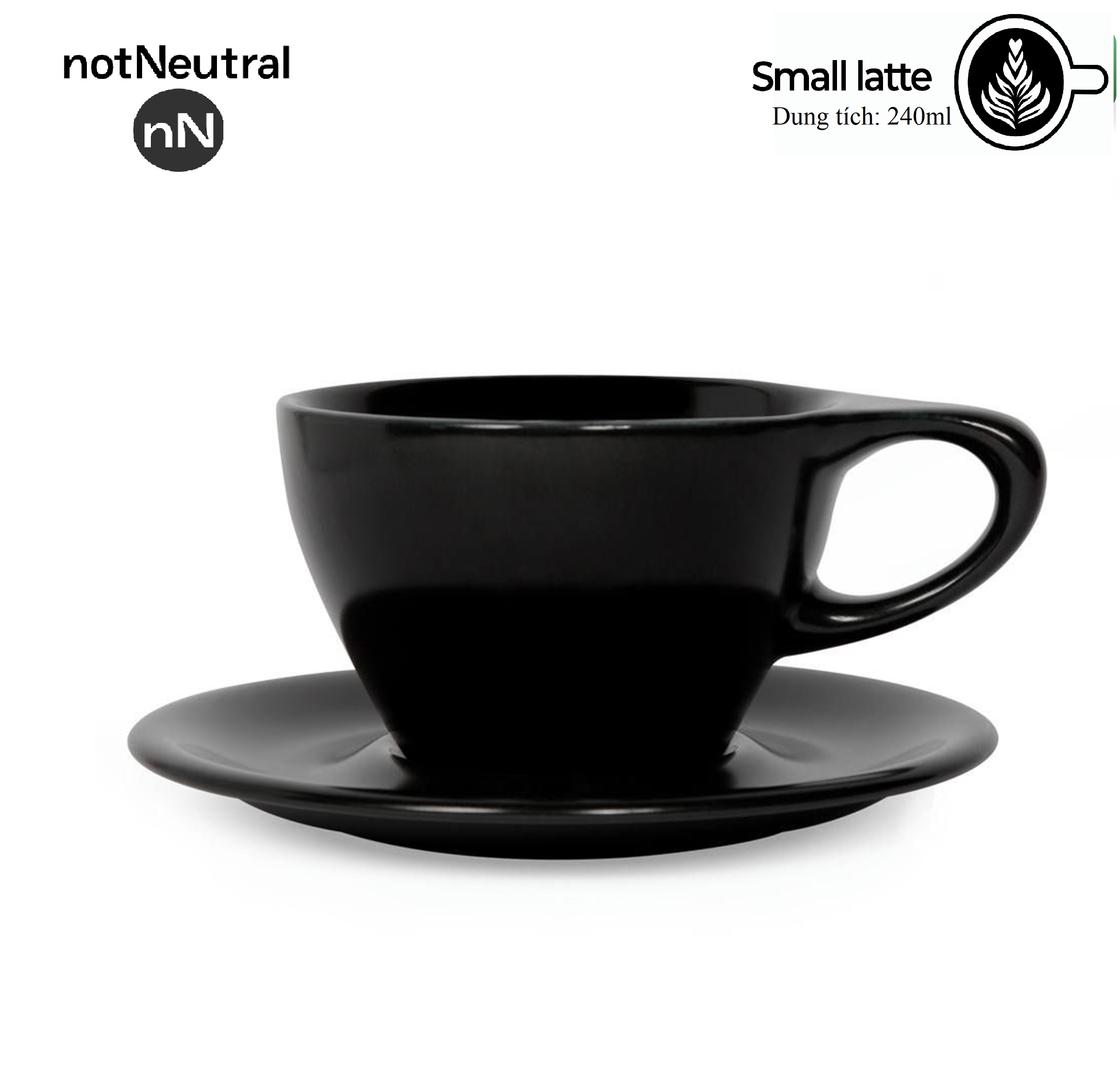Bộ đĩa và ly sứ NotNeutral LINO Small Latte 240ml