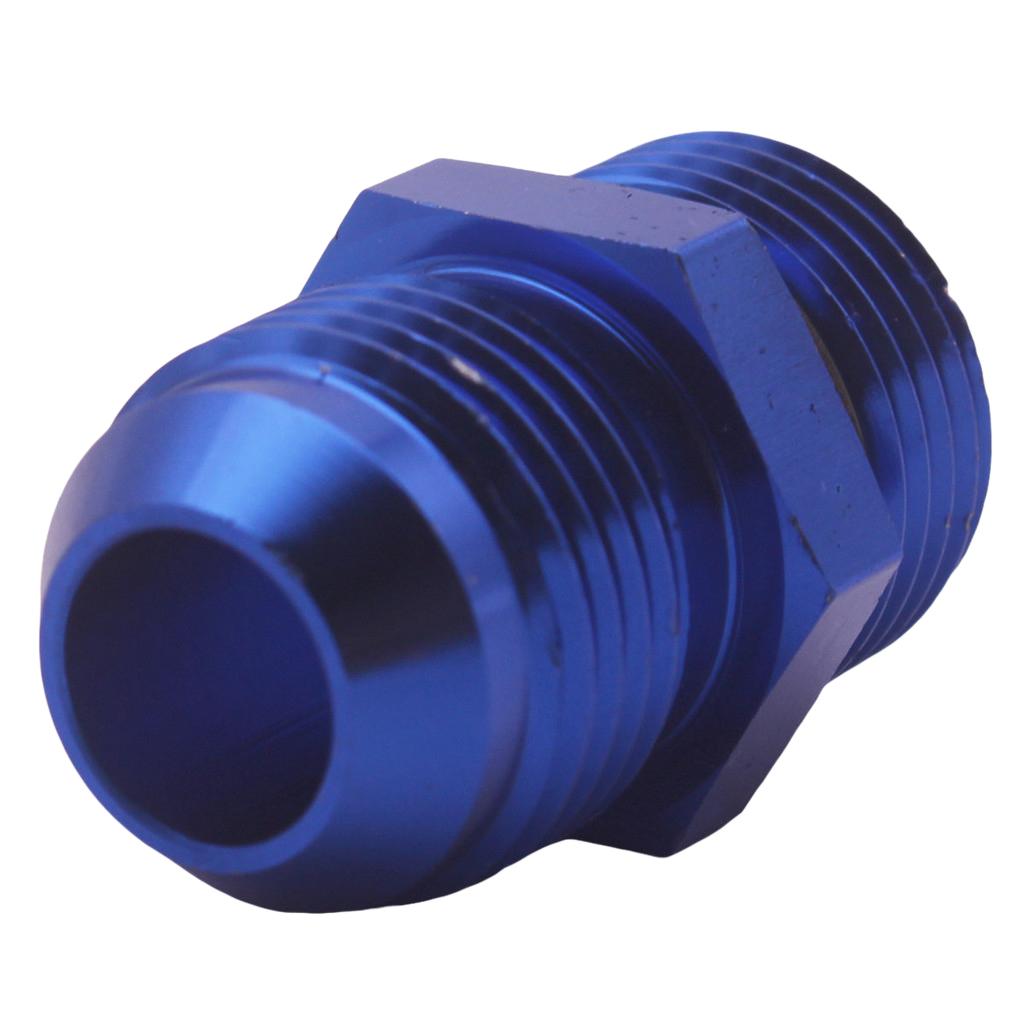 2 Pieces Blue Aluminum Billet AN10 10 An - ORB10 Male Fitting Straight Adapter