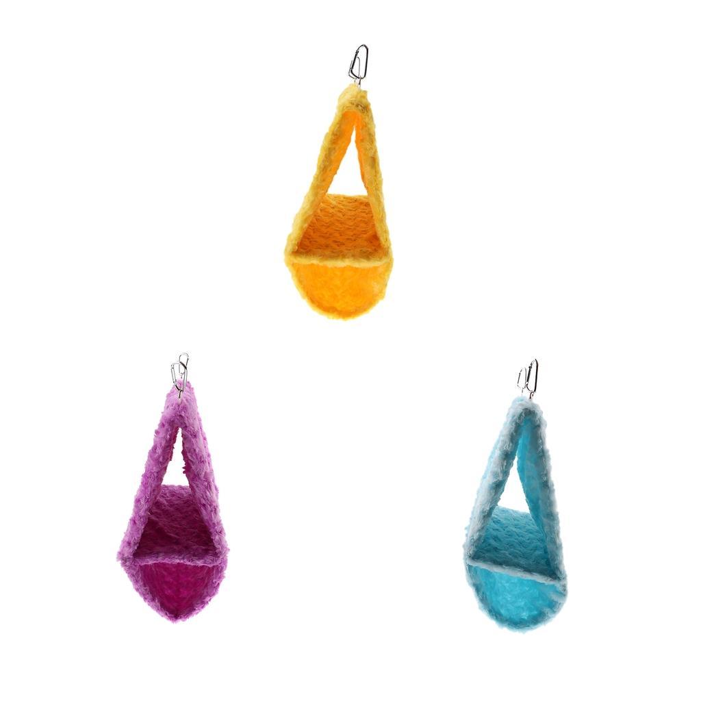 Double layer Bird Hammock Hanging Cave Happy Hut Bird Parrot Hideaway Yellow