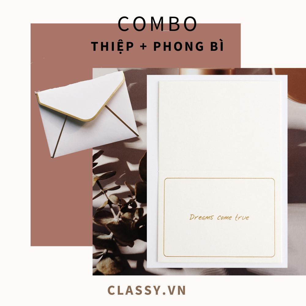 Combo thiệp + phong bì chúc mừng 20-11, Sinh Nhật,  Lễ lạt, Cảm Ơn , Tình Yêu in hình sắc nét [Q300] họa tiết đơn giản