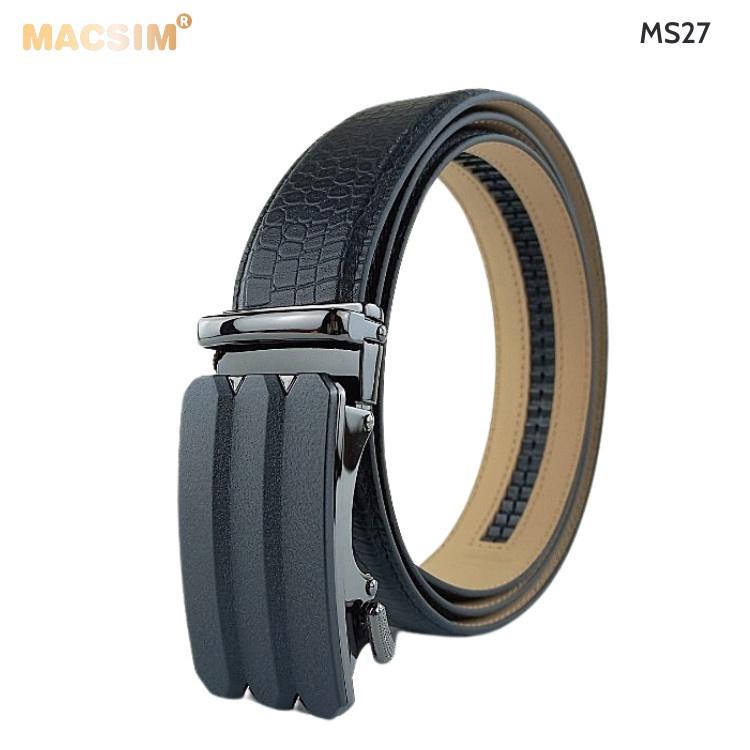 Thắt lưng nam -Dây nịt nam da thật cao cấp nhãn hiệu Macsim MS27