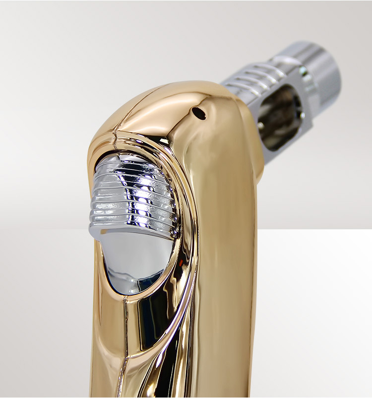 Vỏ Hột Quẹt Bật Lửa Khò 1 Tia Để Bàn Jobon ZB-697 Thiết Kế Đẹp Độc Lạ Lửa Khò Mạnh Mẽ - Dùng Gas Cao Cấp