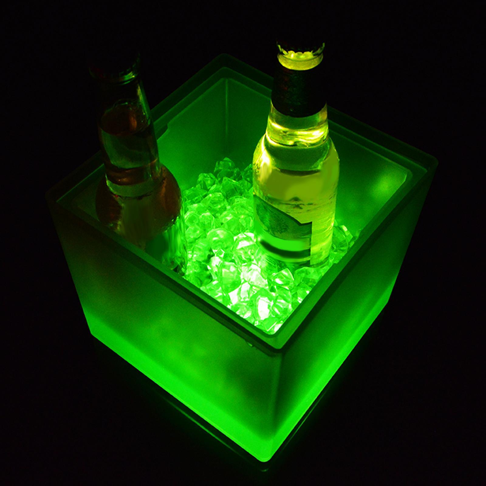 Double Layers Ice Bucket   Rechargable 3.5L for Club Home KTV Green