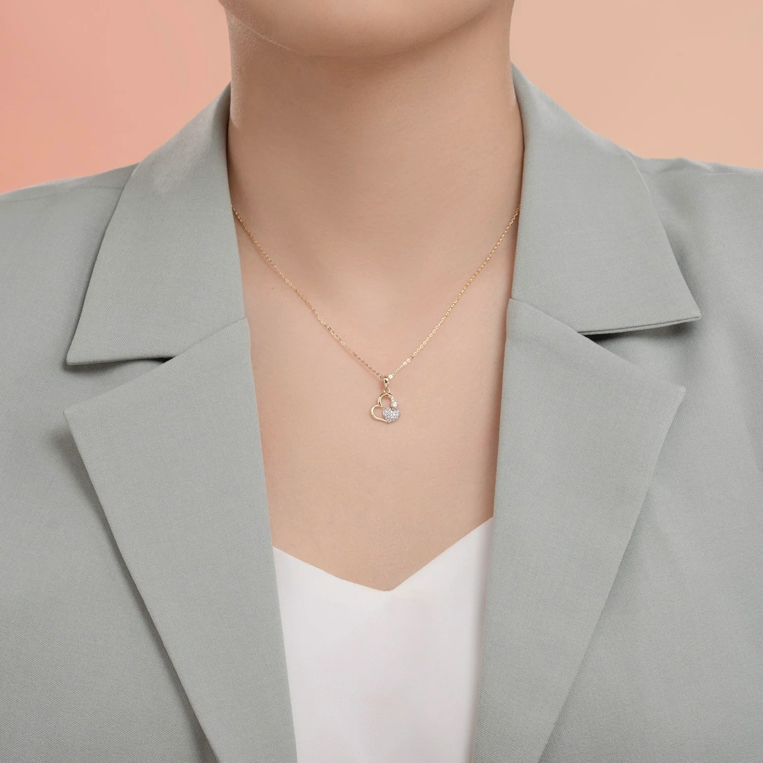 Mặt Dây Chuyền Vàng 14k Crush On You MDMAMD665 Huy Thanh Jewelry