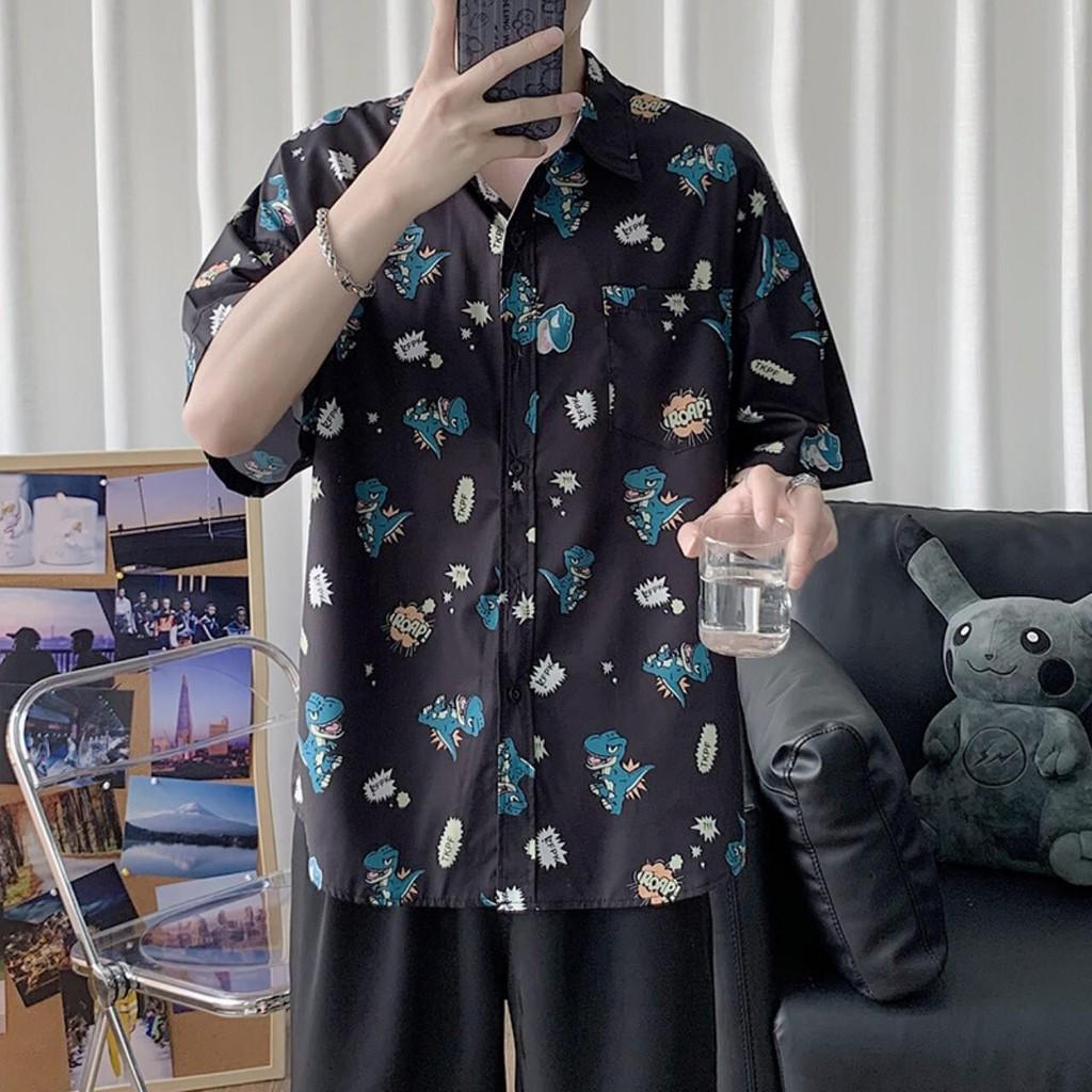 Áo sơ mi nam nữ in hình KHỦNG LONG CON cực hot