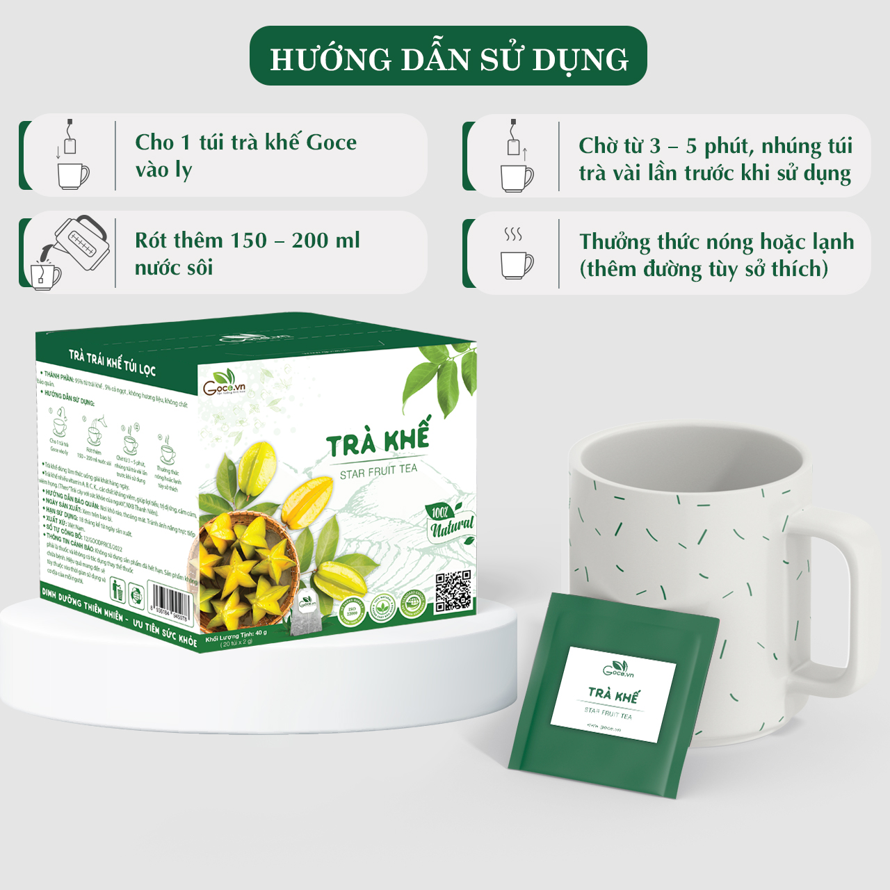 Trà trái khế túi lọc Goce