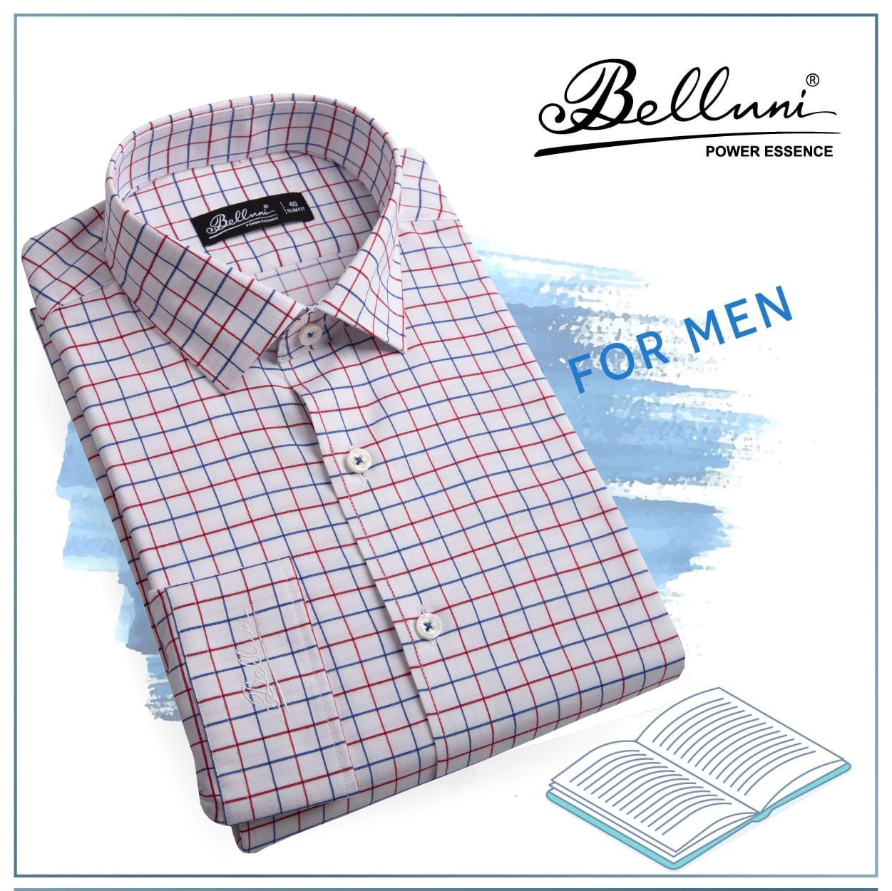 Áo sơ mi nam SlimFit tay dài cao cấp BELLUNI vải sợi tre thoải mái thanh lịch 157R