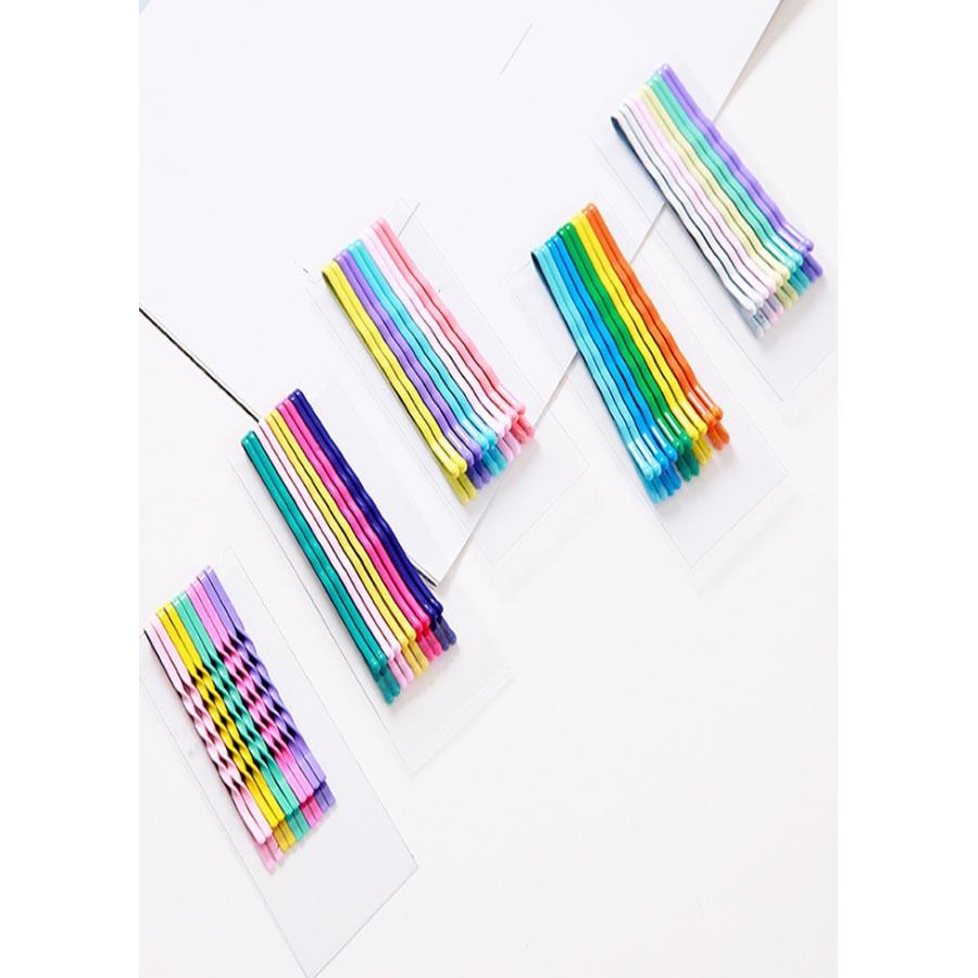 Set 10 Kẹp Tăm Nữ Xước Nhiều Màu Kẹp Tóc Đáng Yêu-