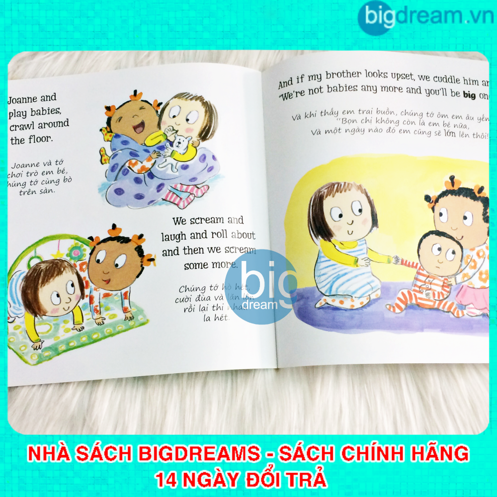 Tớ đã lớn Song ngữ dành cho em bé lớn trong gia đình - Bé có em Tập làm anh chị Truyện kể cho bé trước giờ đi ngủ