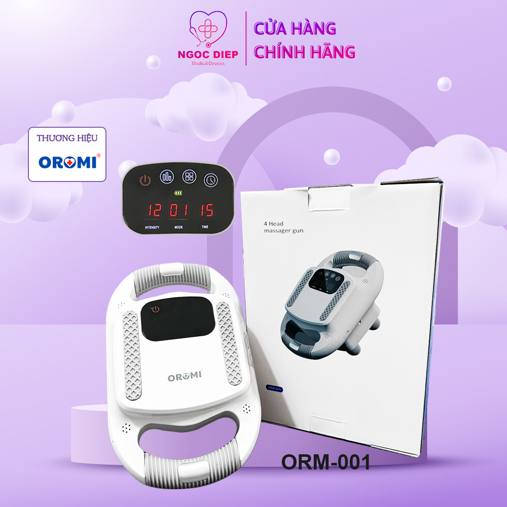 Máy Massage Toàn Thân OROMI ORM-001 Thế Hệ Mới - 4 Đầu Mát-Xa Cầm Tay Mô Sâu Chuyên Nghiệp Đa Năng