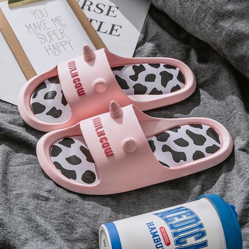 Dép Hot Hè 2021 Dép bò sữa mẫu mới nhất Unisex, dép đúc nguyên khối siêu chắc chắn chất liệu cao su siêu êm - LB039