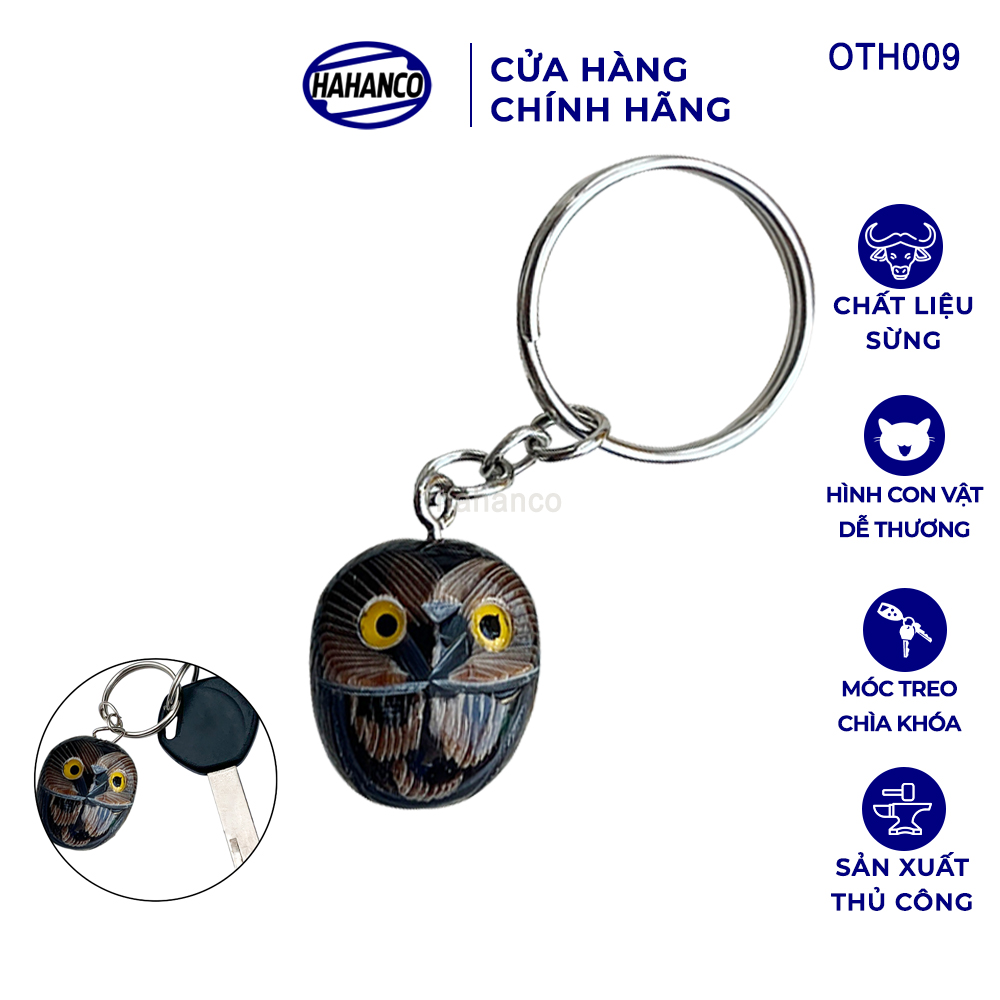 Móc Khóa Sừng Hình Cú Mập Mũm Mĩm Hình Dáng Đáng Yêu HAHANCO - OTH009