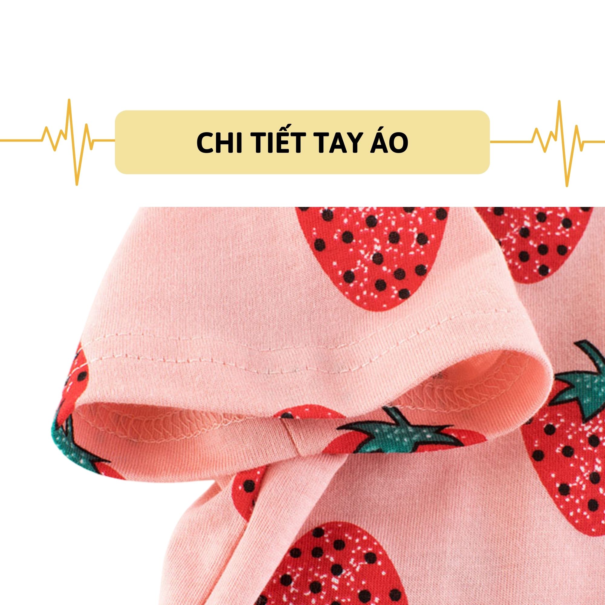 Áo thun bé gái 27Home áo cộc cho bé STRAWBERRY - S1010