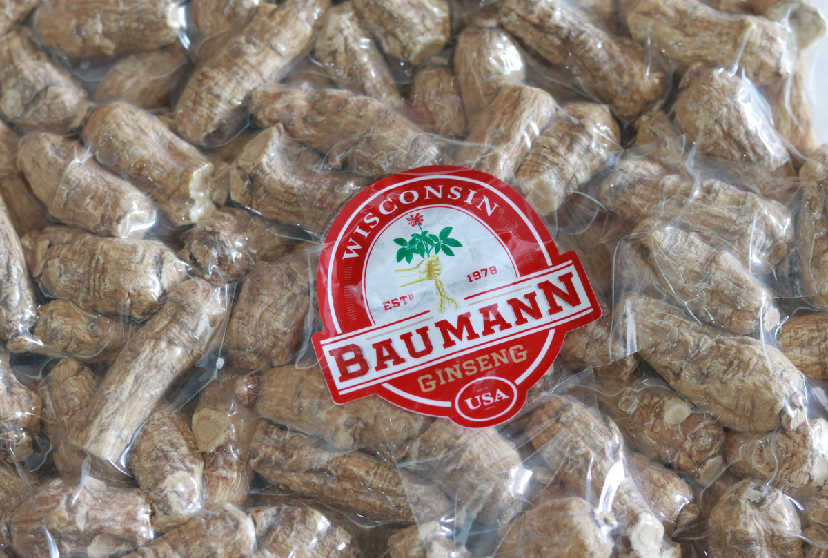 Sâm Mỹ - Sâm Hoa Kỳ Baumann Wisconsin Dạng Củ - Túi 1000 Gam 100% Wisconsin Ginseng Farm