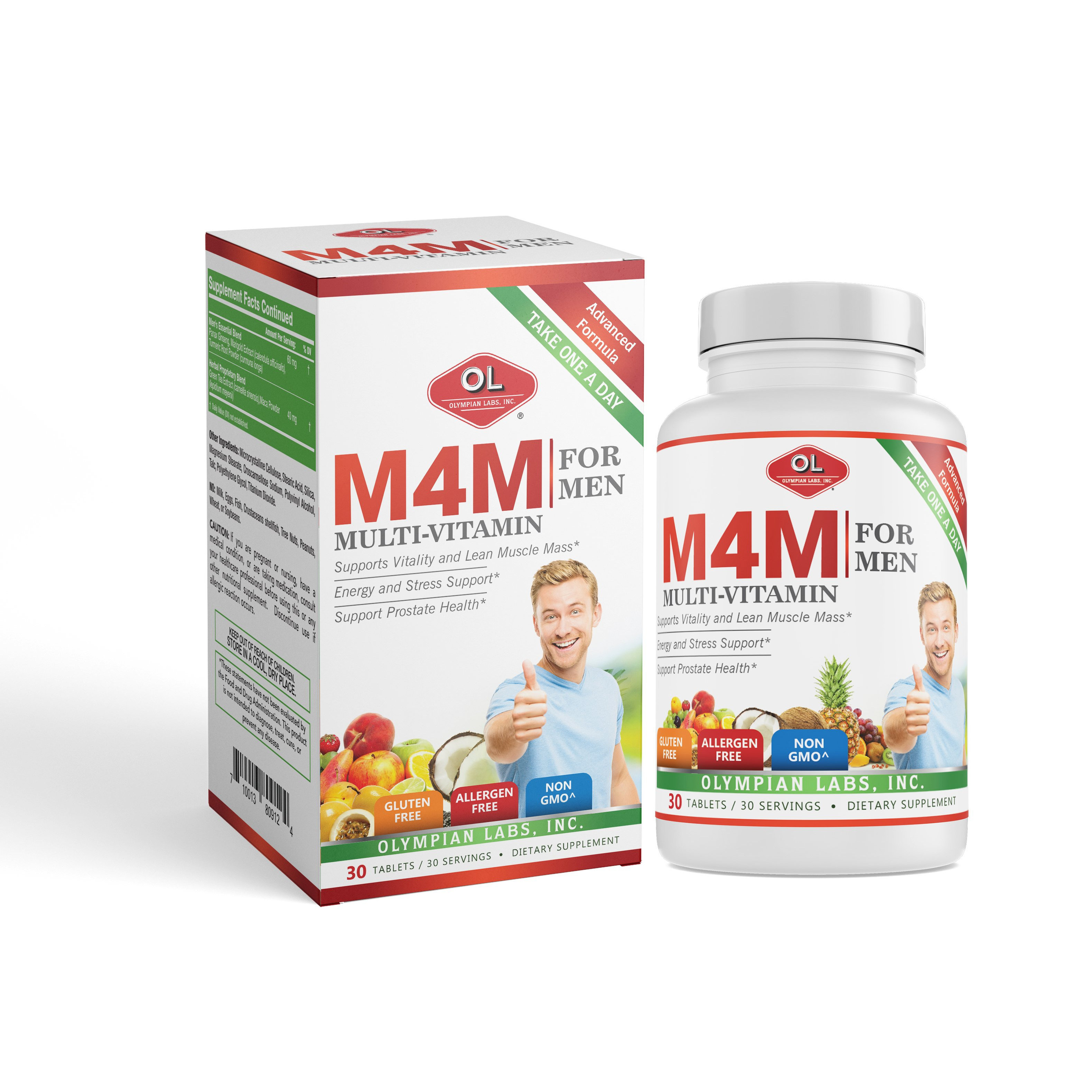 Viên Uống Bổ Sung Khoáng Chất Cho Sức Khoẻ Nam Giới Olympian Labs M4M Multi-Vitamin For Men - Hộp 30 Viên