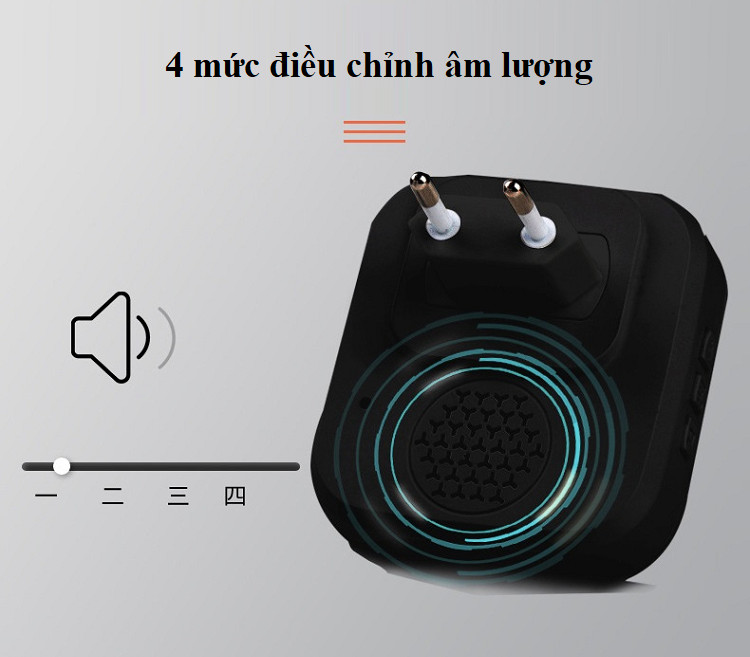 Chuông cửa không dây hiển thị đồng hồ Aibont T195-WW