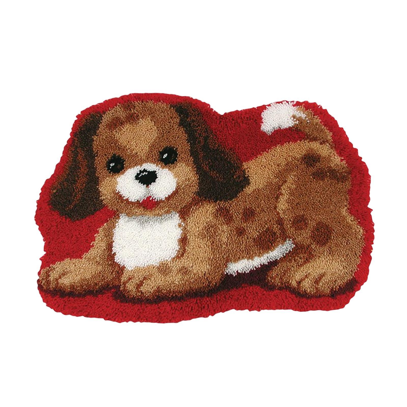 Carpet Latch Hooking Kits Cute Dog Animal Pattern for  Adults