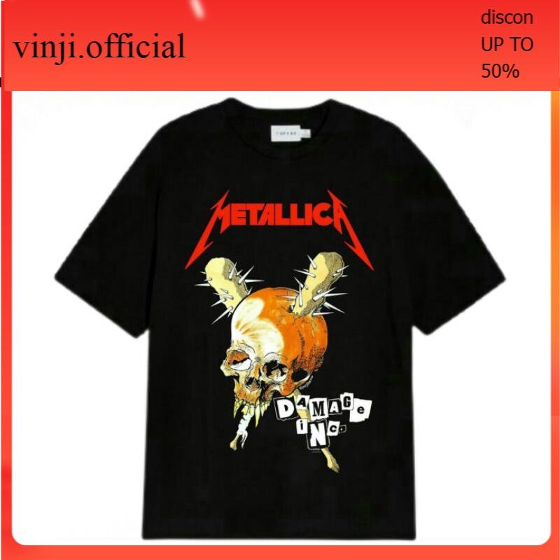Kaos Baju Tshirt Metallica Damage Inc Tee Band Musik Merch Metal Punk Rock And Roll Vintage Oversize pria