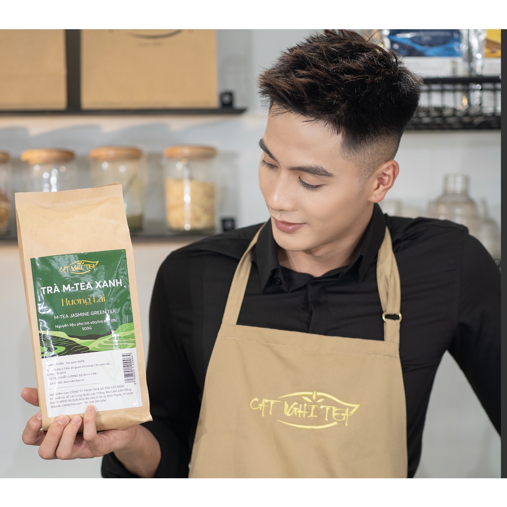 Trà Xanh Hương Lài [500g - Trà Lài vị thơm mát] Trà xanh CAT NGHI TEA, Nguyên liệu pha trà sữa và trà trái cây thơm ngon